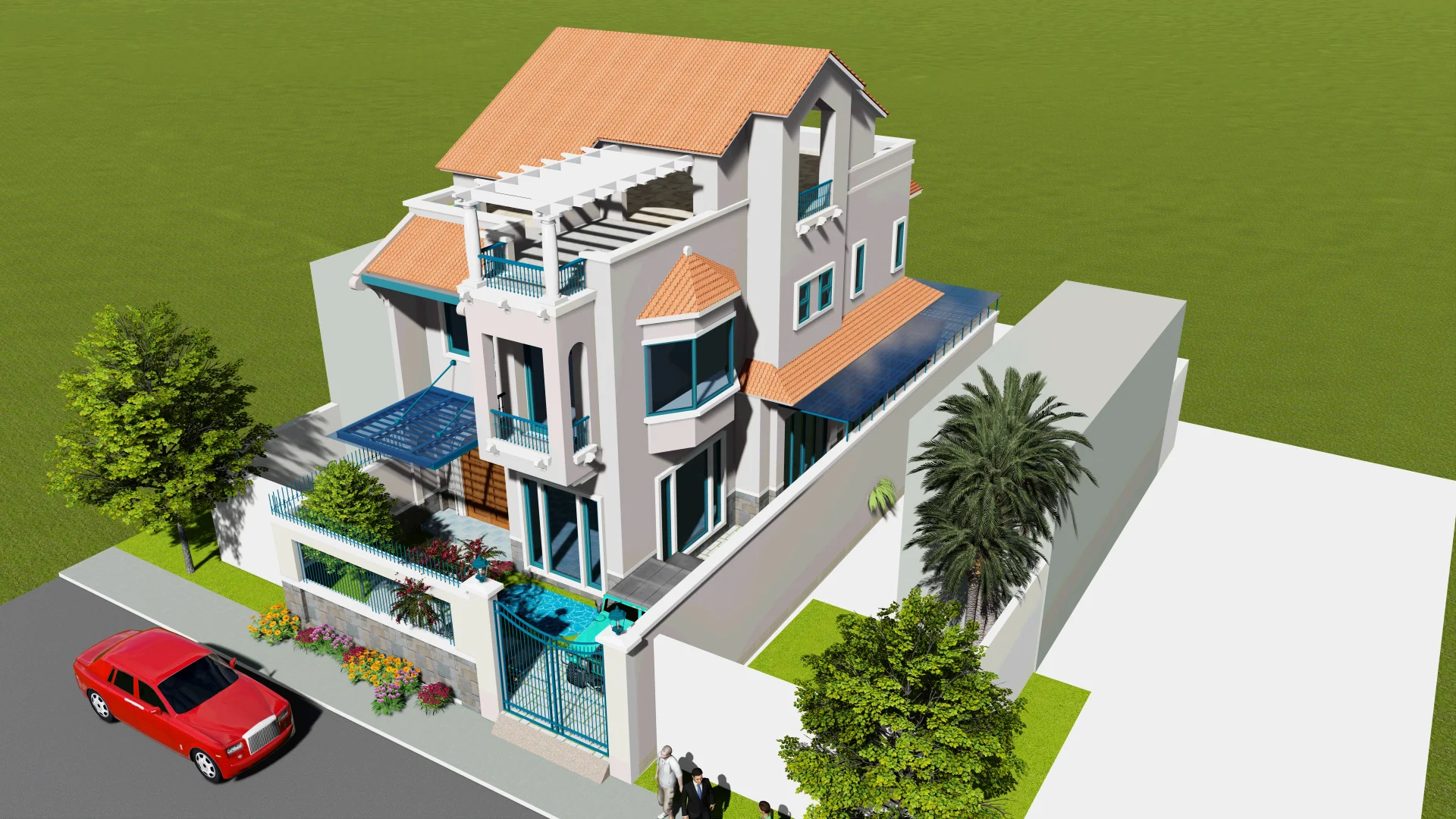 Biệt thự song lập-KDC Bình Dân